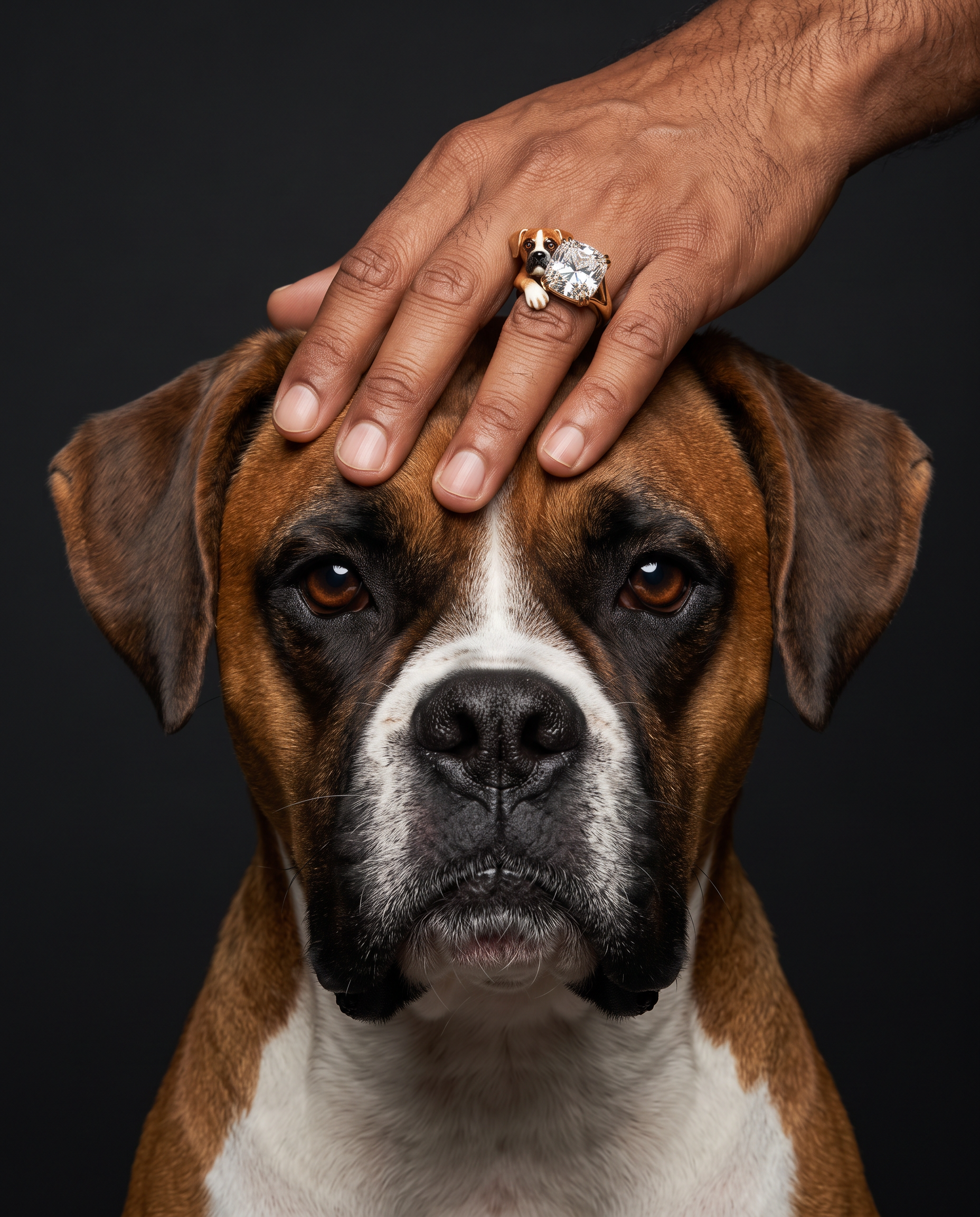 Brawler Paw Lab Diamond Ring