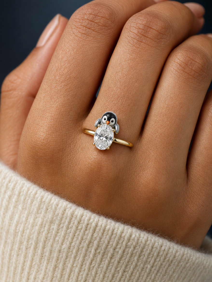 Little Waddle Lab Diamond Ring