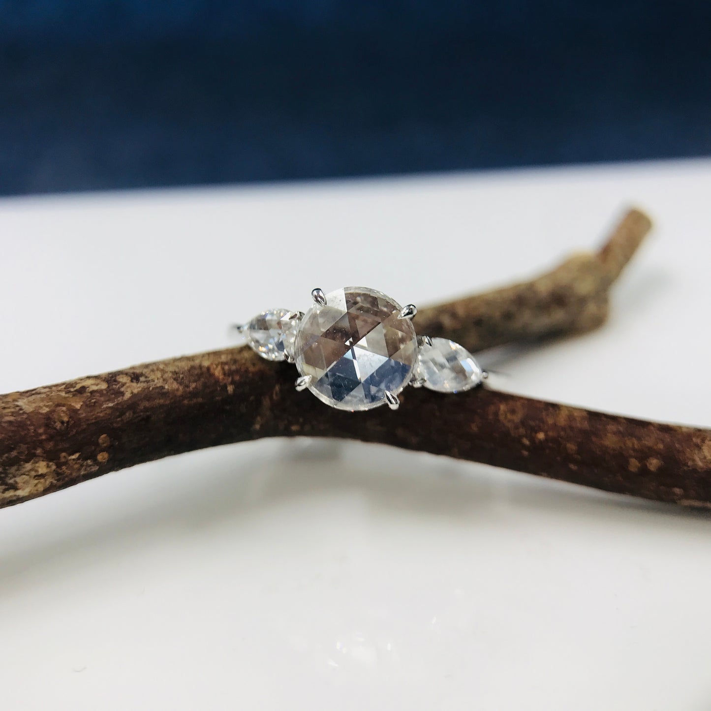 Load image into Gallery viewer, Fluxor Three Stone Lab Diamond Ring
