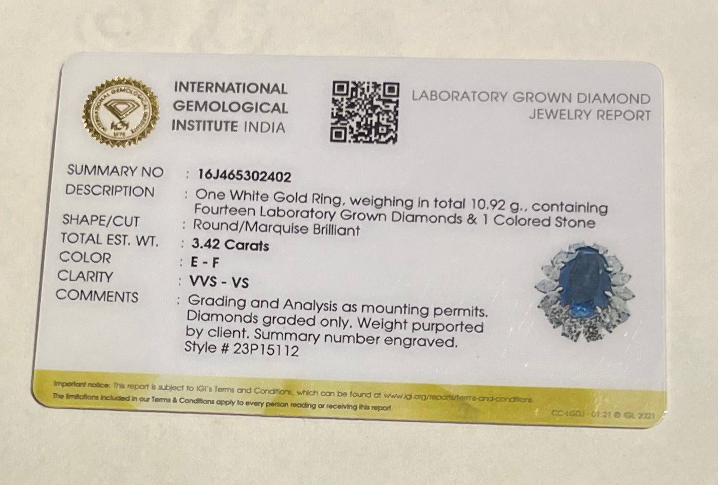 Alcyone Lab Diamond Ring - Elegant & Chic - Fiona Diamonds - Fiona Diamonds