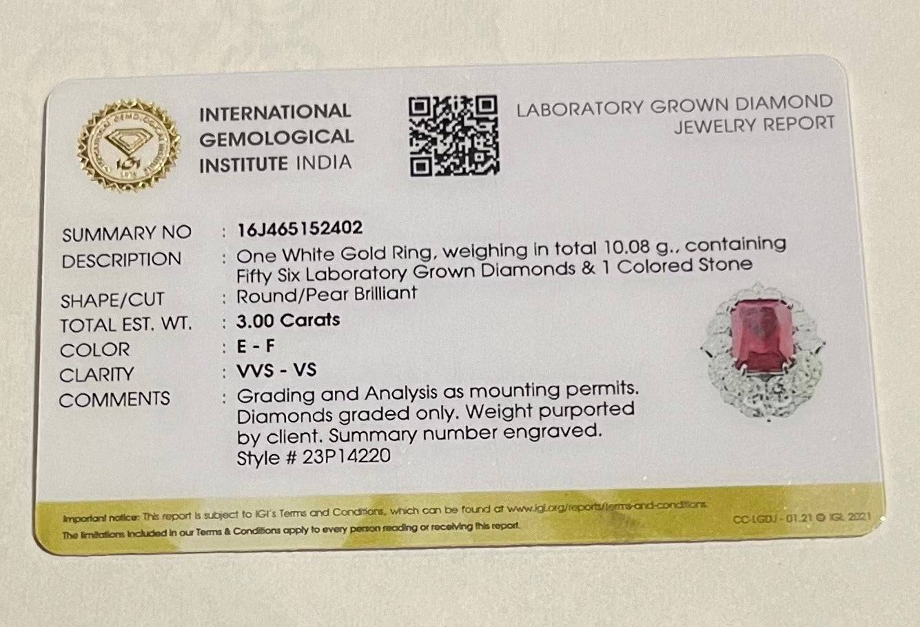 Halcyon Lab Diamond Ring - Modern & Radiant - Fiona Diamonds - Fiona Diamonds