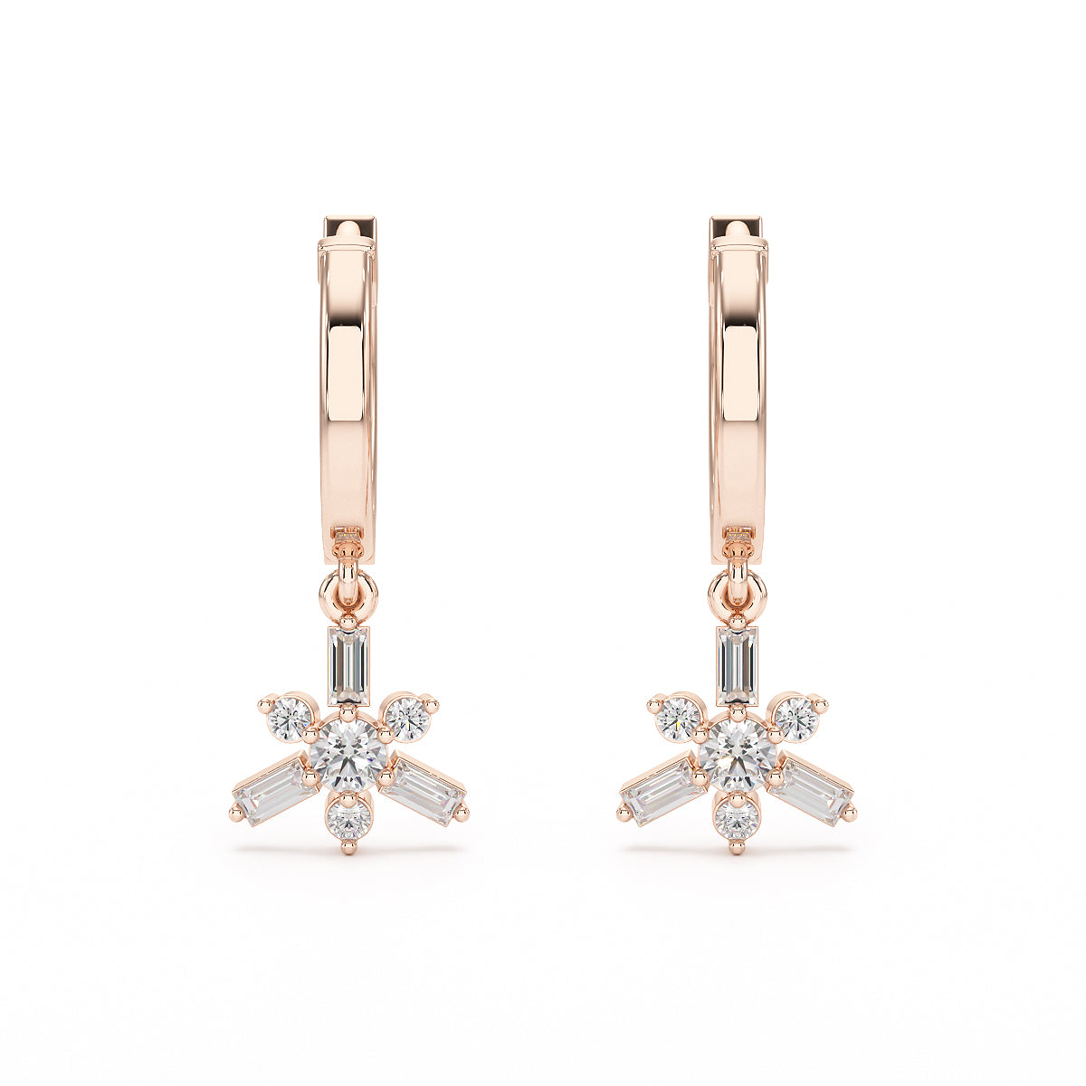 Quorielle Lab Diamond Dangler Earring - Fiona Diamonds - Fiona Diamonds