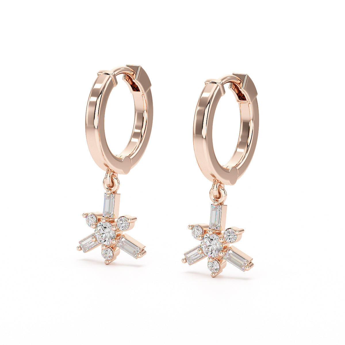 Quorielle Lab Diamond Dangler Earring - Fiona Diamonds - Fiona Diamonds