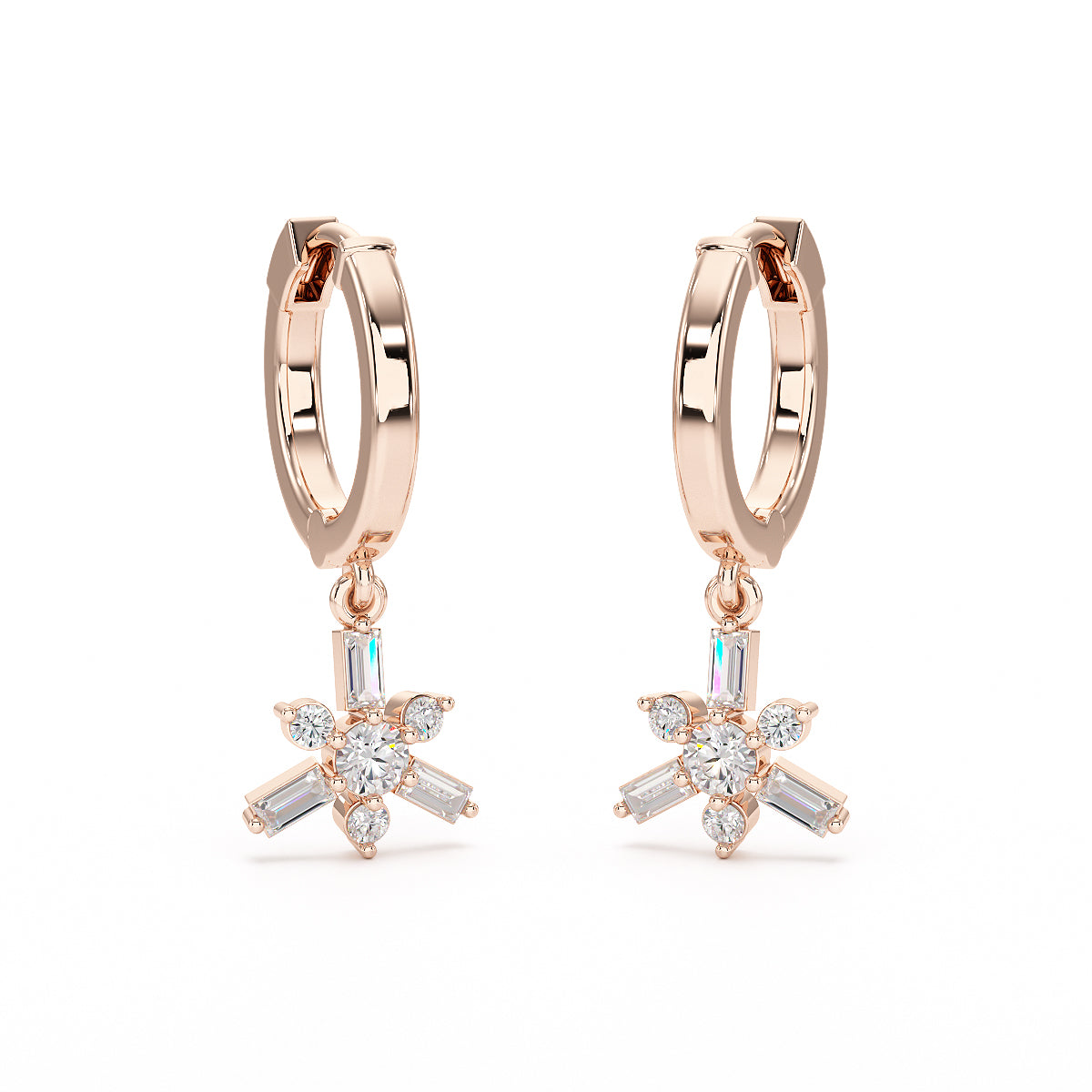 Quorielle Lab Diamond Dangler Earring - Fiona Diamonds - Fiona Diamonds