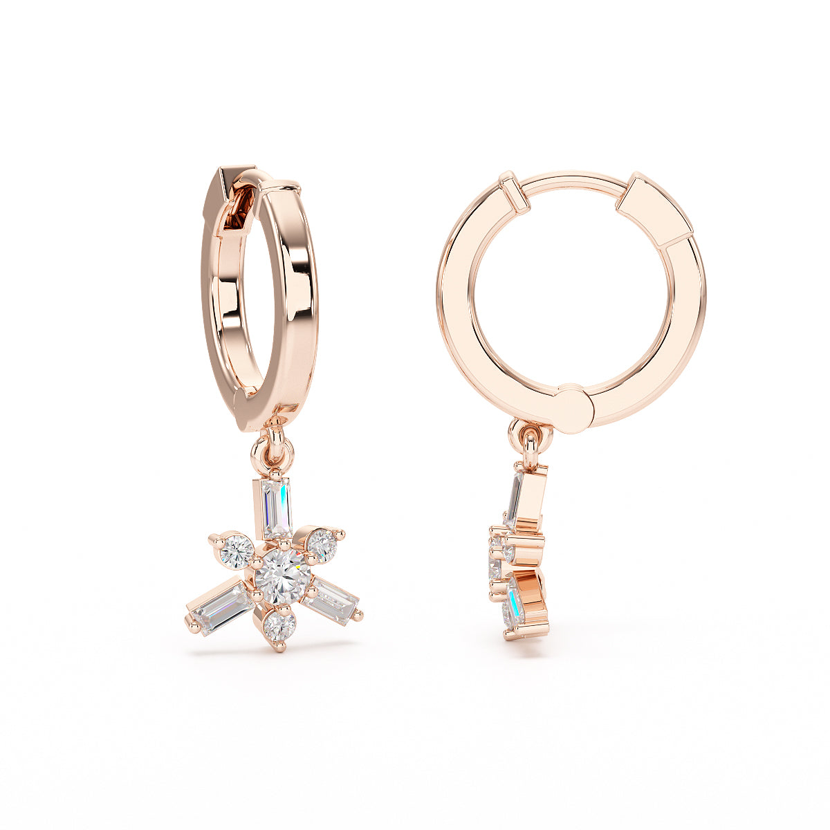 Quorielle Lab Diamond Dangler Earring - Fiona Diamonds - Fiona Diamonds
