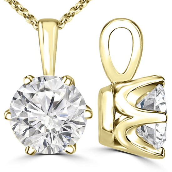 Load image into Gallery viewer, Aetherlux 0.50 Pointer Round Solitaire Lab Diamond Pendant
