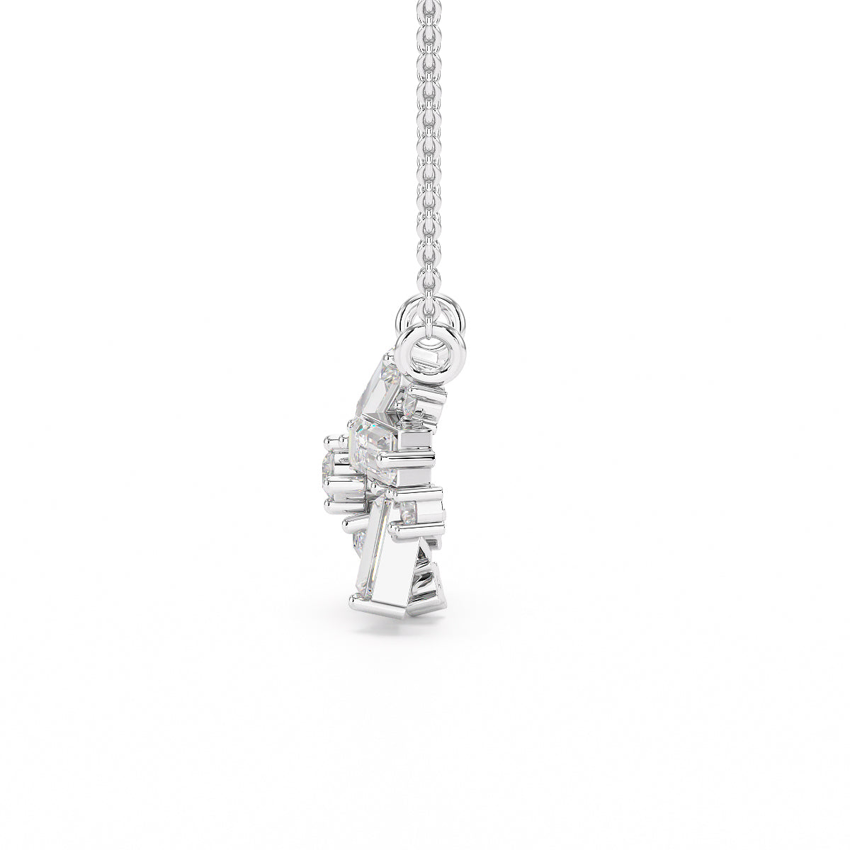 Baguettes Lab Diamond Pendant - Fiona Diamonds - Fiona Diamonds