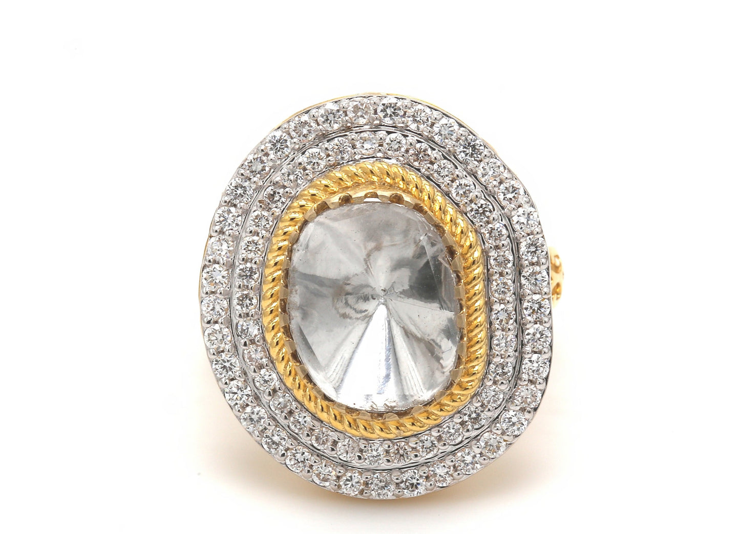 Aarav Polki Lab Diamond Ring - Fiona Diamonds - Fiona Diamonds
