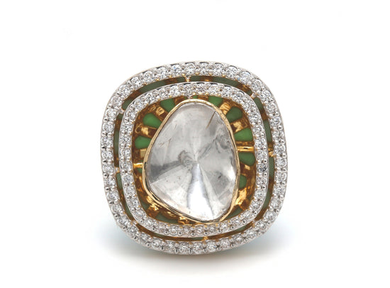 Bhuvan Polki Lab Diamond Ring - Fiona Diamonds - Fiona Diamonds