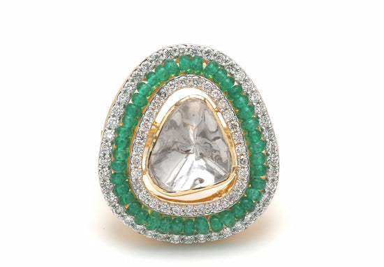 Gaurav Polki Lab Diamond Ring - Fiona Diamonds - Fiona Diamonds