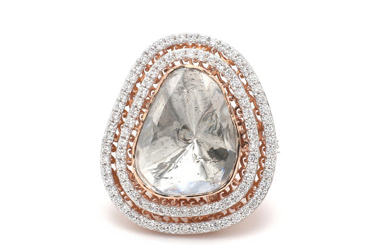 Lakshay Polki Lab Diamond Ring - Fiona Diamonds - Fiona Diamonds