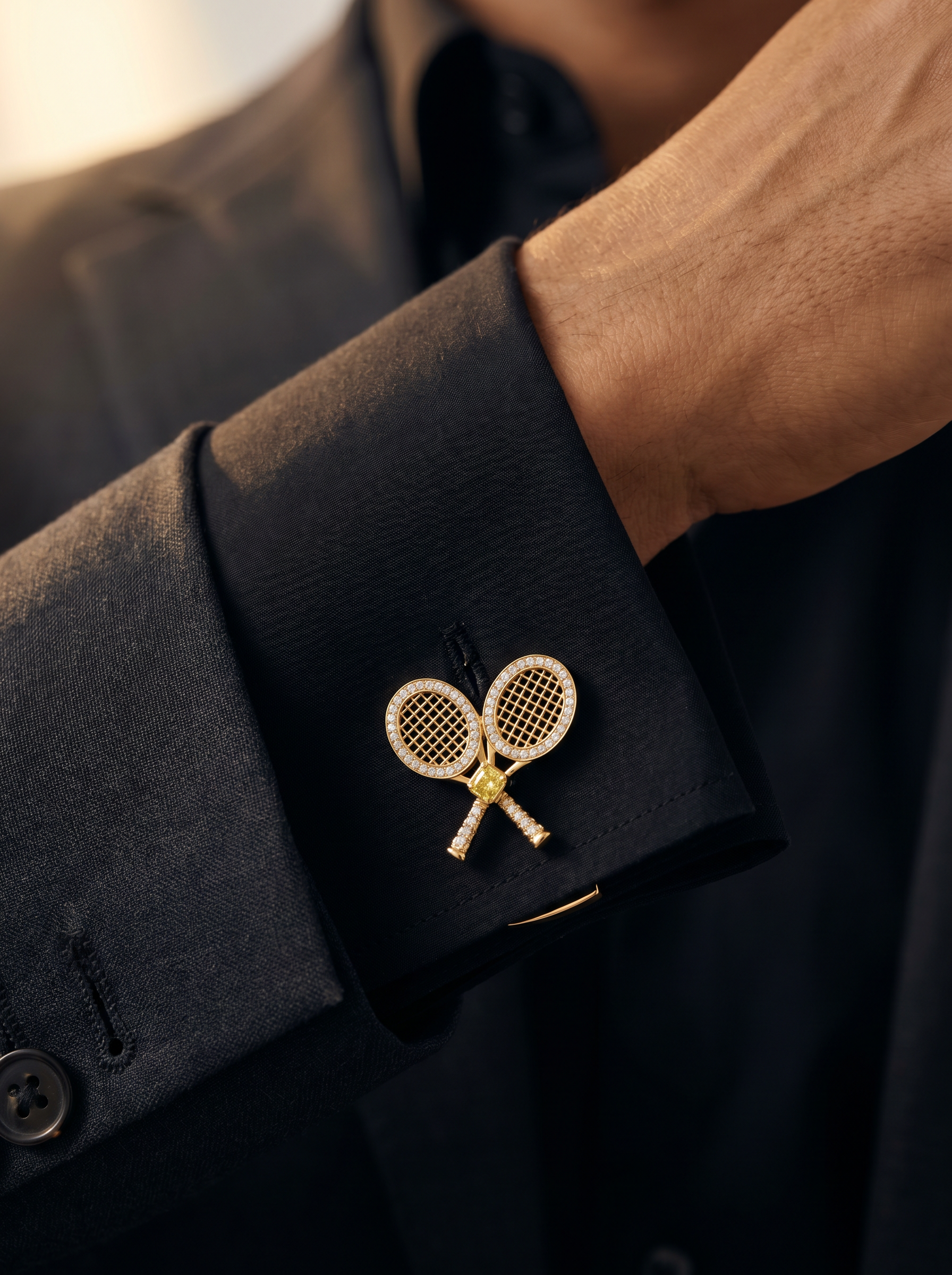 Tennis Lab Diamond Cufflink