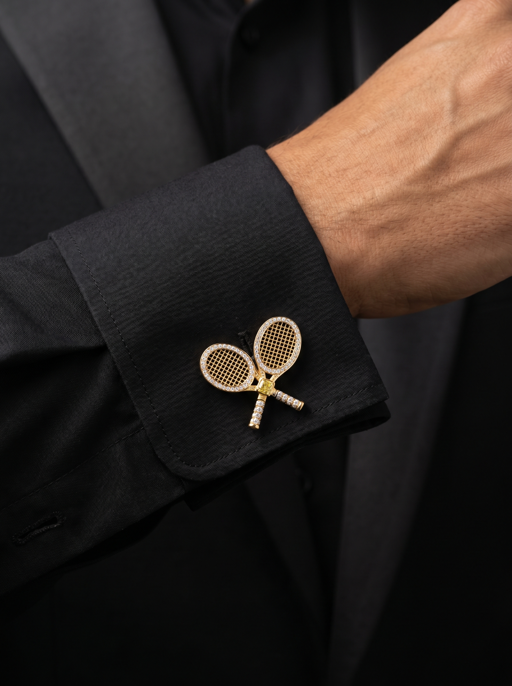 Tennis Lab Diamond Cufflink