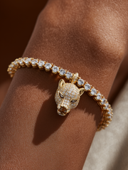 Aurelia Leopard Lab Diamond Charm Bracelet