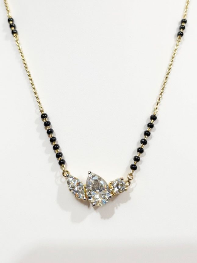 Hollow Trace Lab Diamond Mangalsutra - Fiona Diamonds - Fiona Diamonds