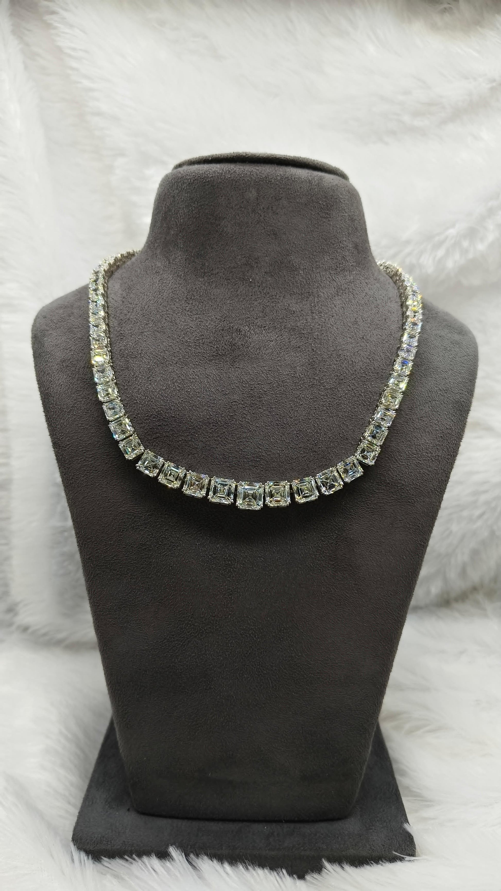 Thalindra Lab Diamond Necklace - Graceful Sophistication - Fiona Diamonds - Fiona Diamonds