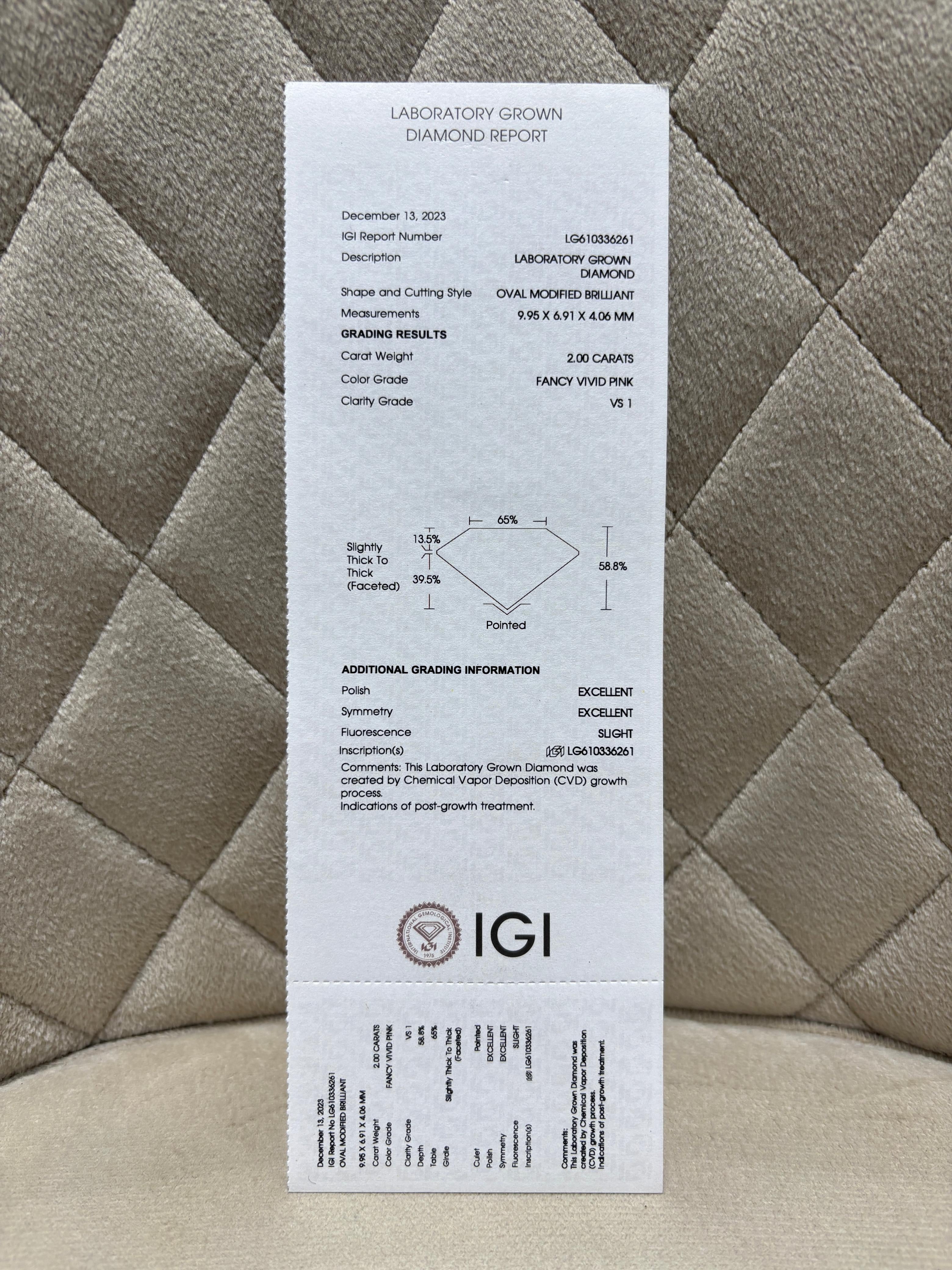 Winslet 2ct Pink Oval Lab Diamond Ring - Romantic Elegance - Fiona Diamonds - Fiona Diamonds