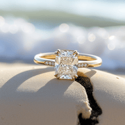 Celezo 1.5ct Elongated Cushion Lab Diamond Ring - Fiona Diamonds - Fiona Diamonds