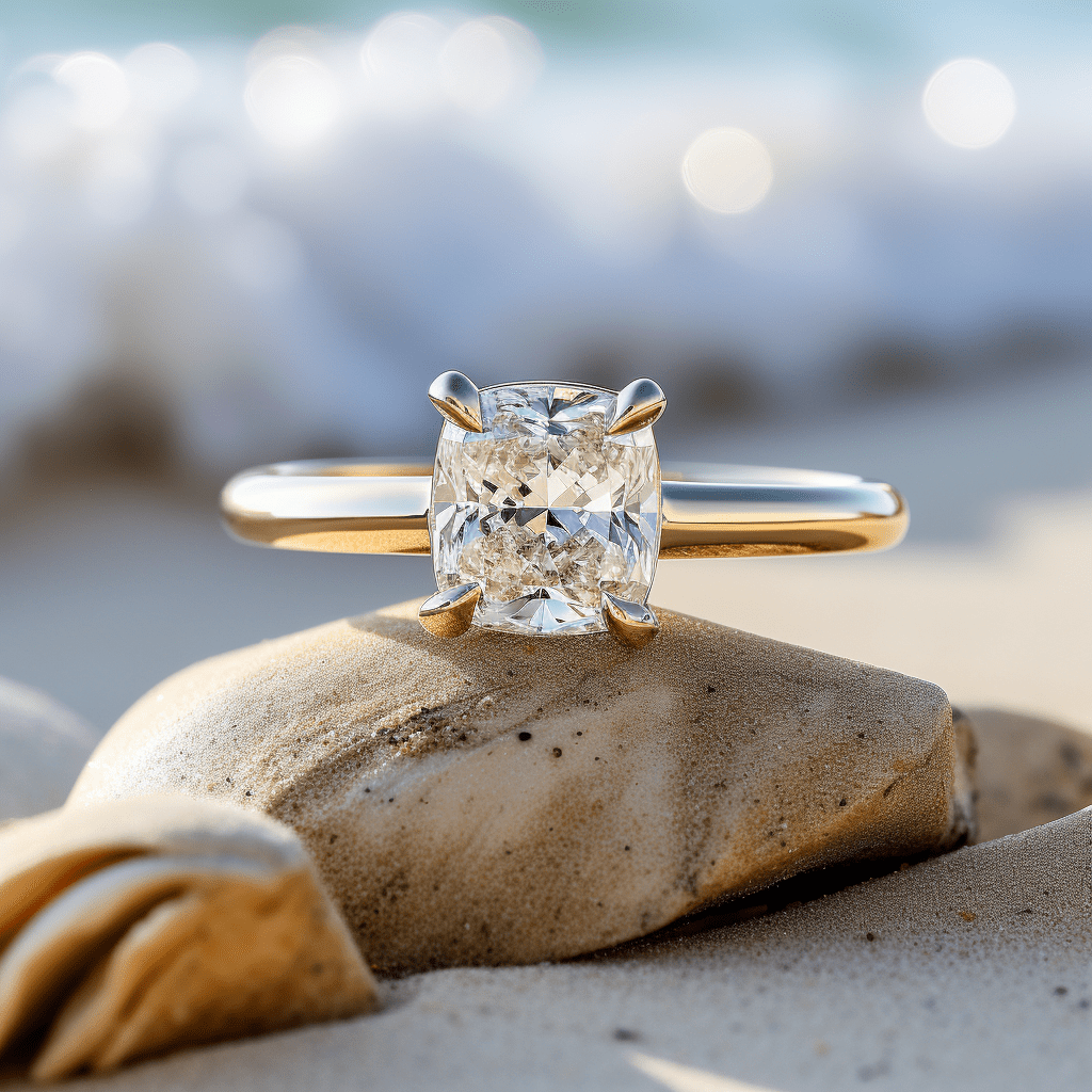 Sara 1.5ct Cushion Lab Diamond Ring - Fiona Diamonds - Fiona Diamonds