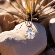 1.5ct Cushion Lab Diamond Pendant - Fiona Diamonds - Fiona Diamonds