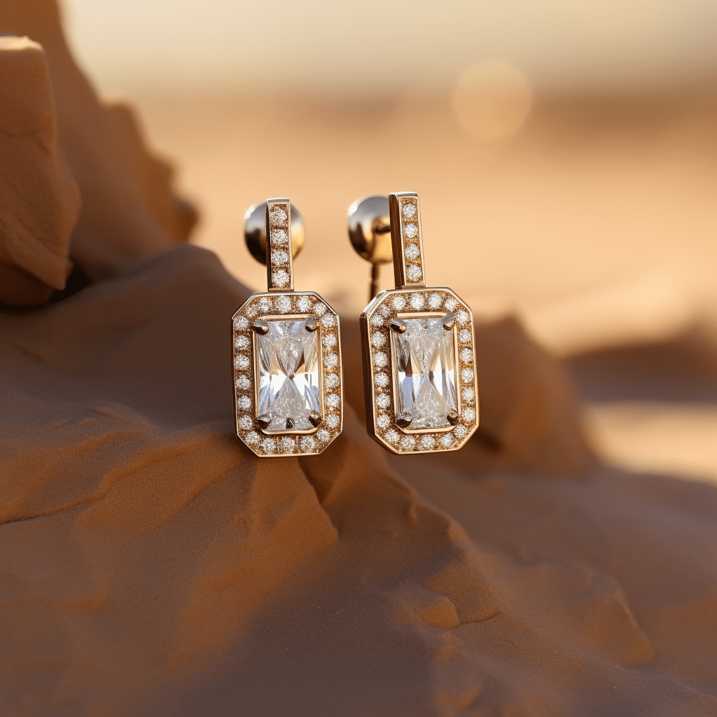 Radiant Lab Diamond Earring - Fiona Diamonds - Fiona Diamonds