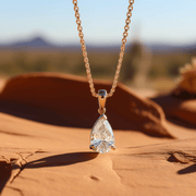 Sary 0.5 Pointer Pear Lab Diamond Pendant - Fiona Diamonds - Fiona Diamonds