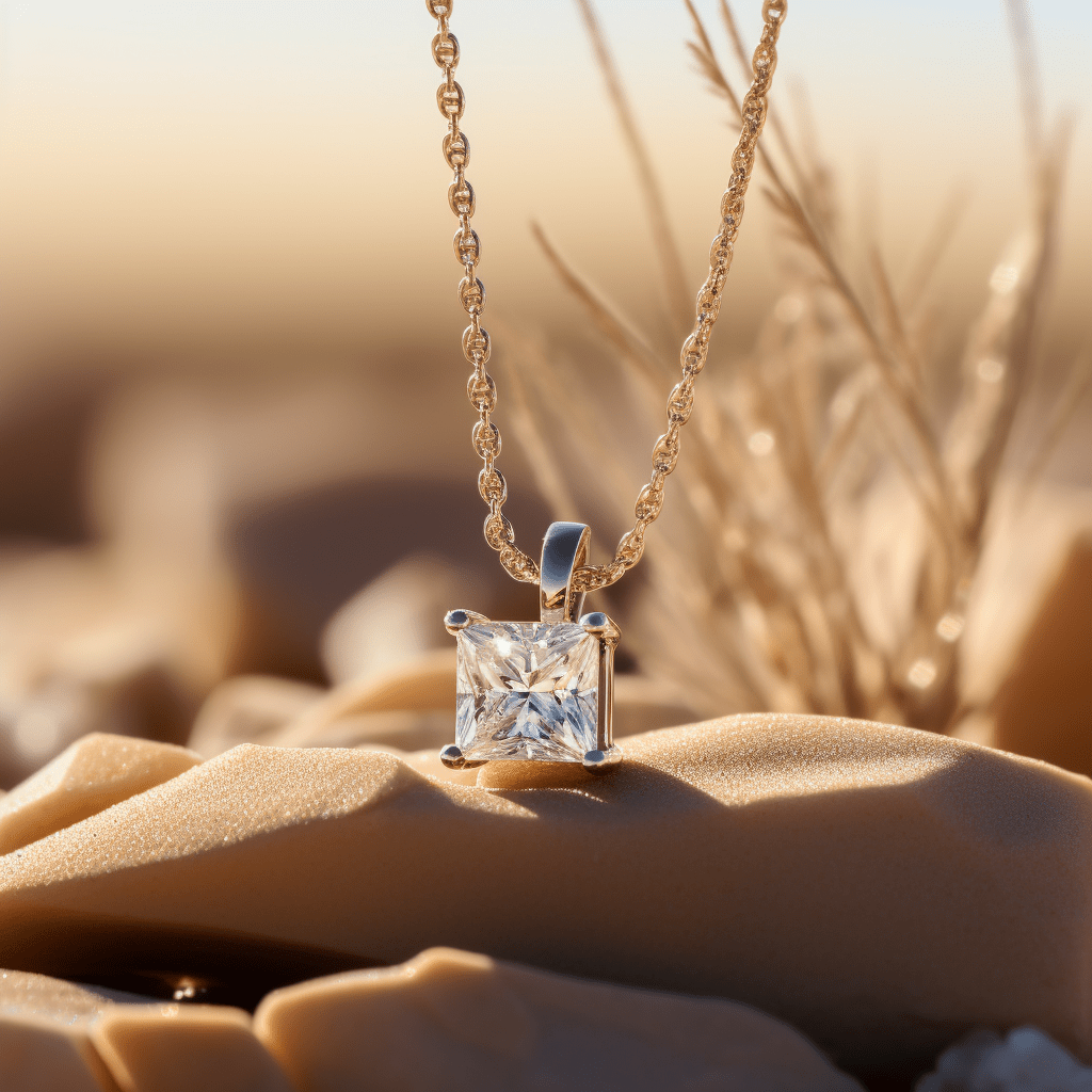 Cisco 1.5ct Princess Lab Diamond Pendant - Fiona Diamonds - Fiona Diamonds