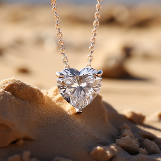 Load image into Gallery viewer, Sparkler 1ct  Heart Lab Diamond Pendant - Fiona Diamonds - Fiona Diamonds
