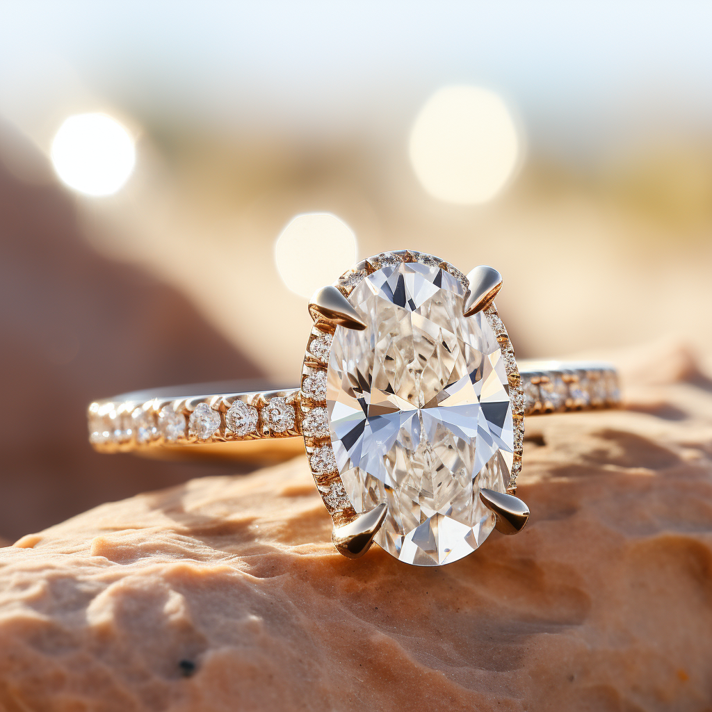 Material Good | East-West Oval Cut Solitaire Engagement Ring