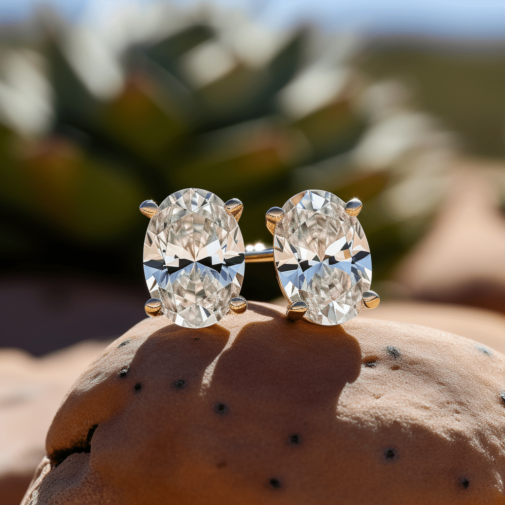 Shrine 1ct Oval Lab Diamond Earring - Fiona Diamonds - Fiona Diamonds