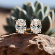 Altro 1.5ct Elongated Oval Lab Diamond Earring - Fiona Diamonds - Fiona Diamonds