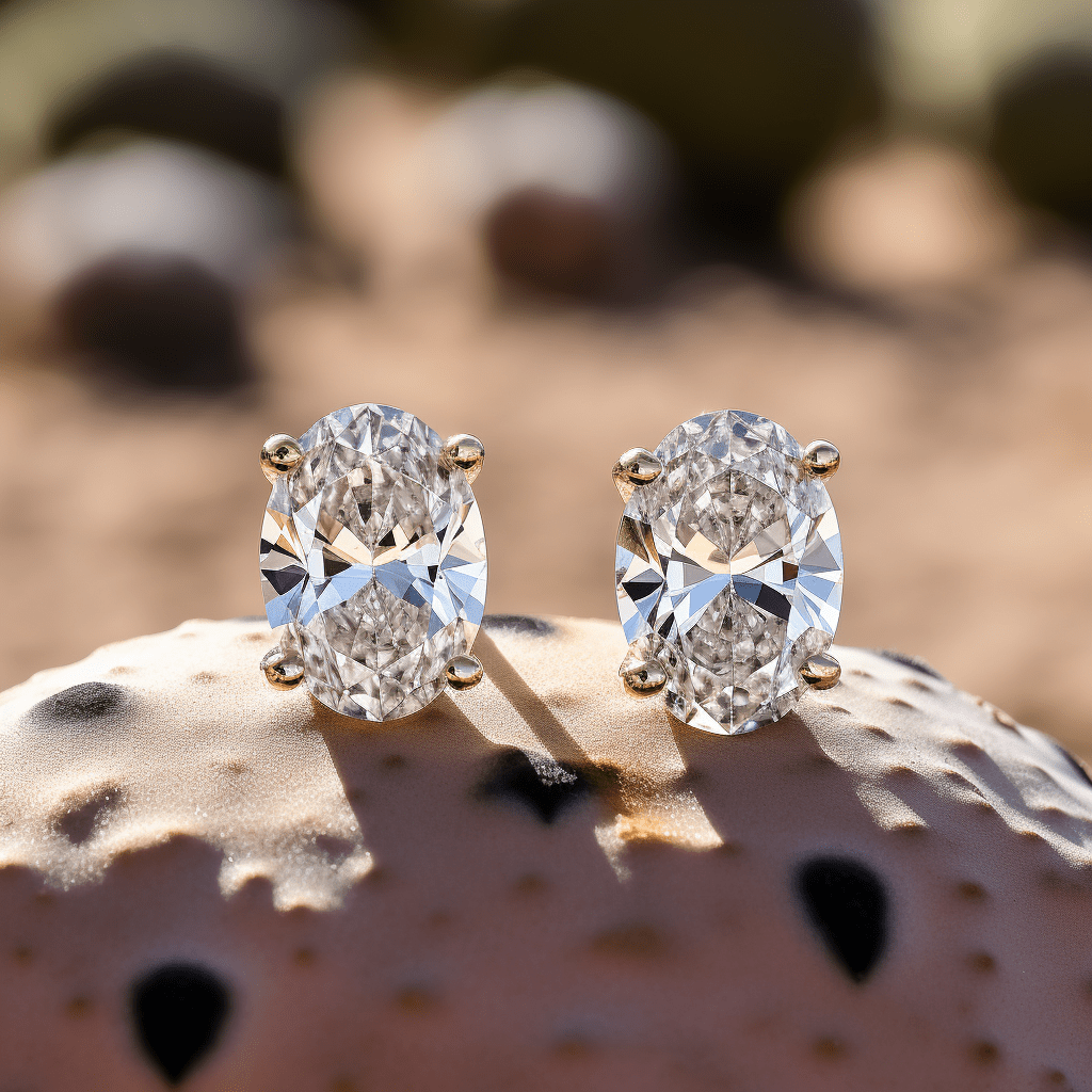 Altro 1.5ct Elongated Oval Lab Diamond Earring - Fiona Diamonds - Fiona Diamonds