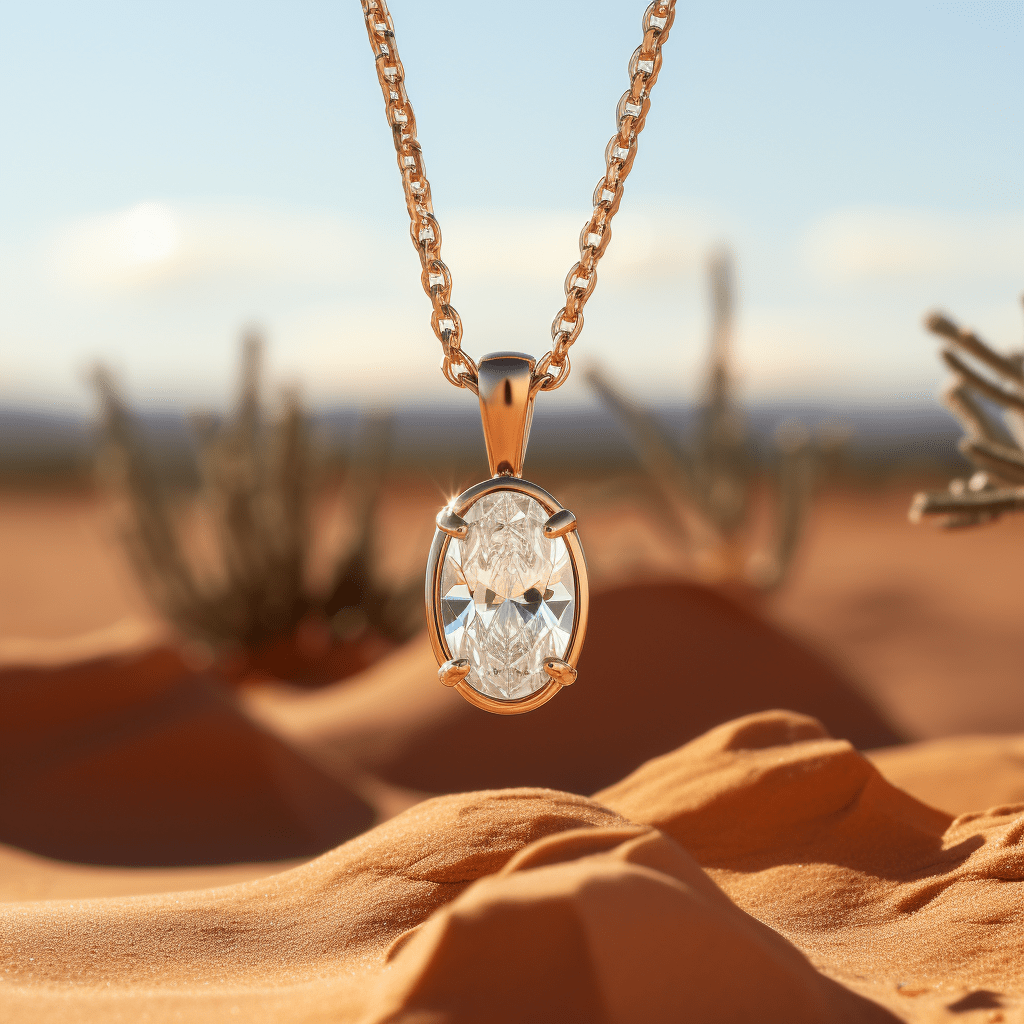 Samite 2.5ct Oval Lab Diamond Pendant - Fiona Diamonds - Fiona Diamonds