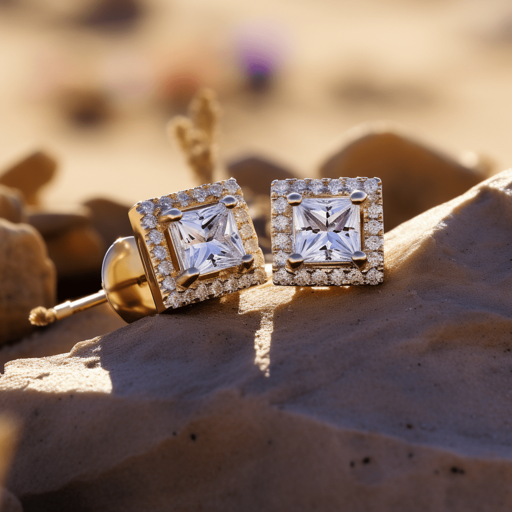 Stella 0.50 Princess Lab Diamond Earring - Fiona Diamonds - Fiona Diamonds