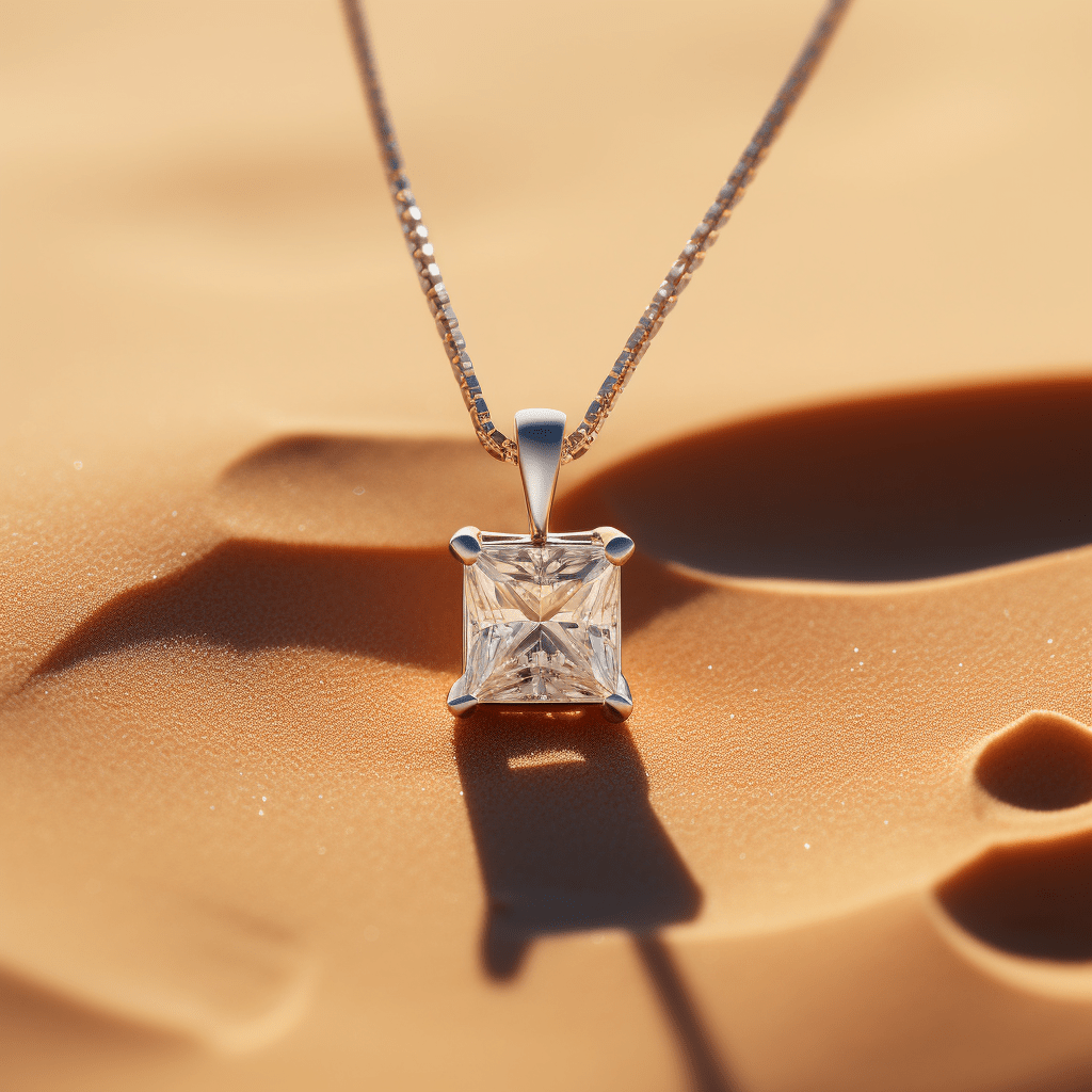 Cisco 1ct Princess Lab Diamond Pendant - Fiona Diamonds - Fiona Diamonds