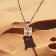 Cisco 1ct Princess Lab Diamond Pendant - Fiona Diamonds - Fiona Diamonds