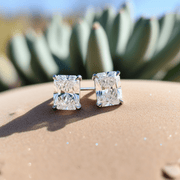 Henry 2.5ct Radiant Lab Diamond Earring - Fiona Diamonds - Fiona Diamonds