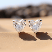 Sofie 2.5ct  Heart Lab Diamond Stud Earrings - Fiona Diamonds - Fiona Diamonds