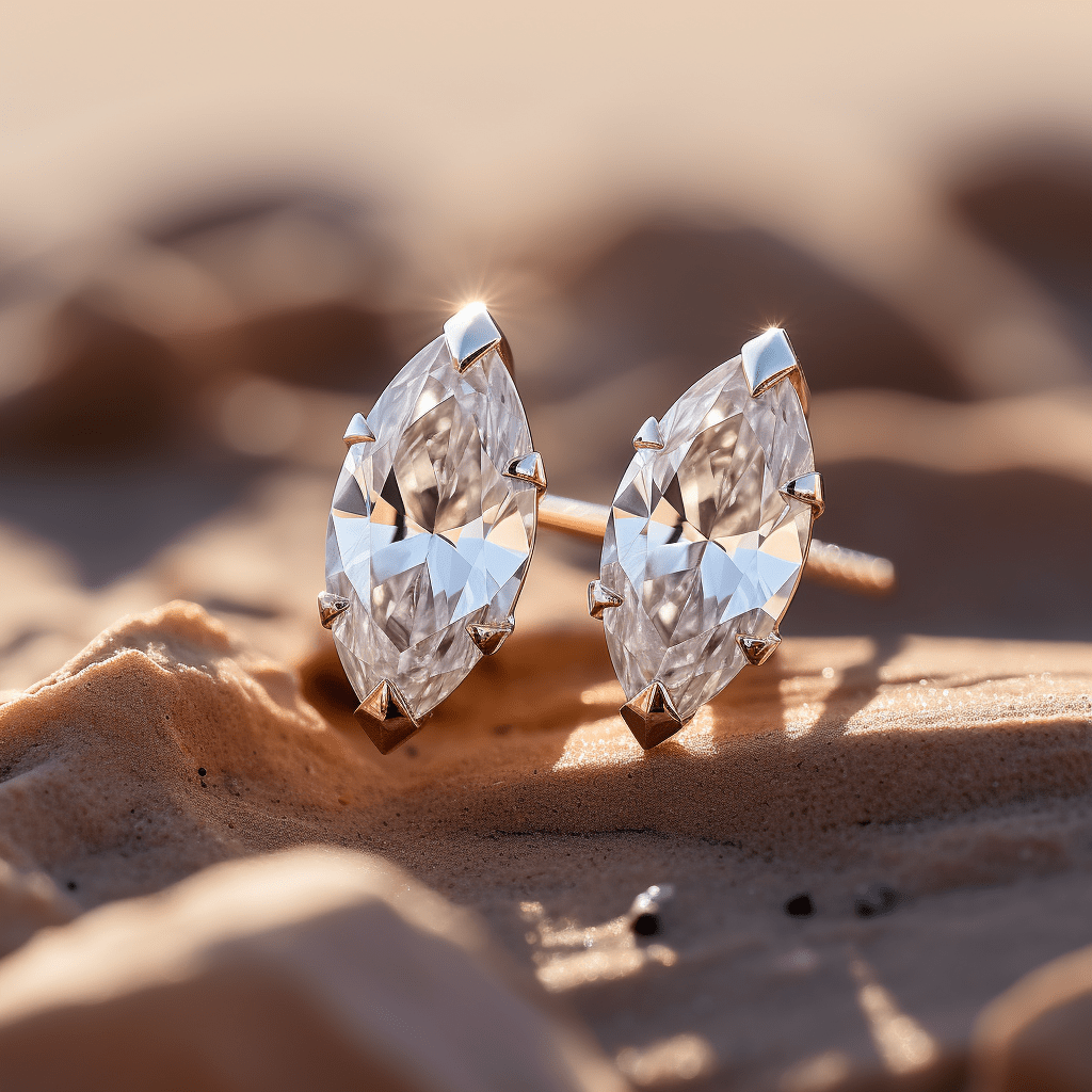 Marquise 3ct Lab Diamond Earring - Fiona Diamonds - Fiona Diamonds