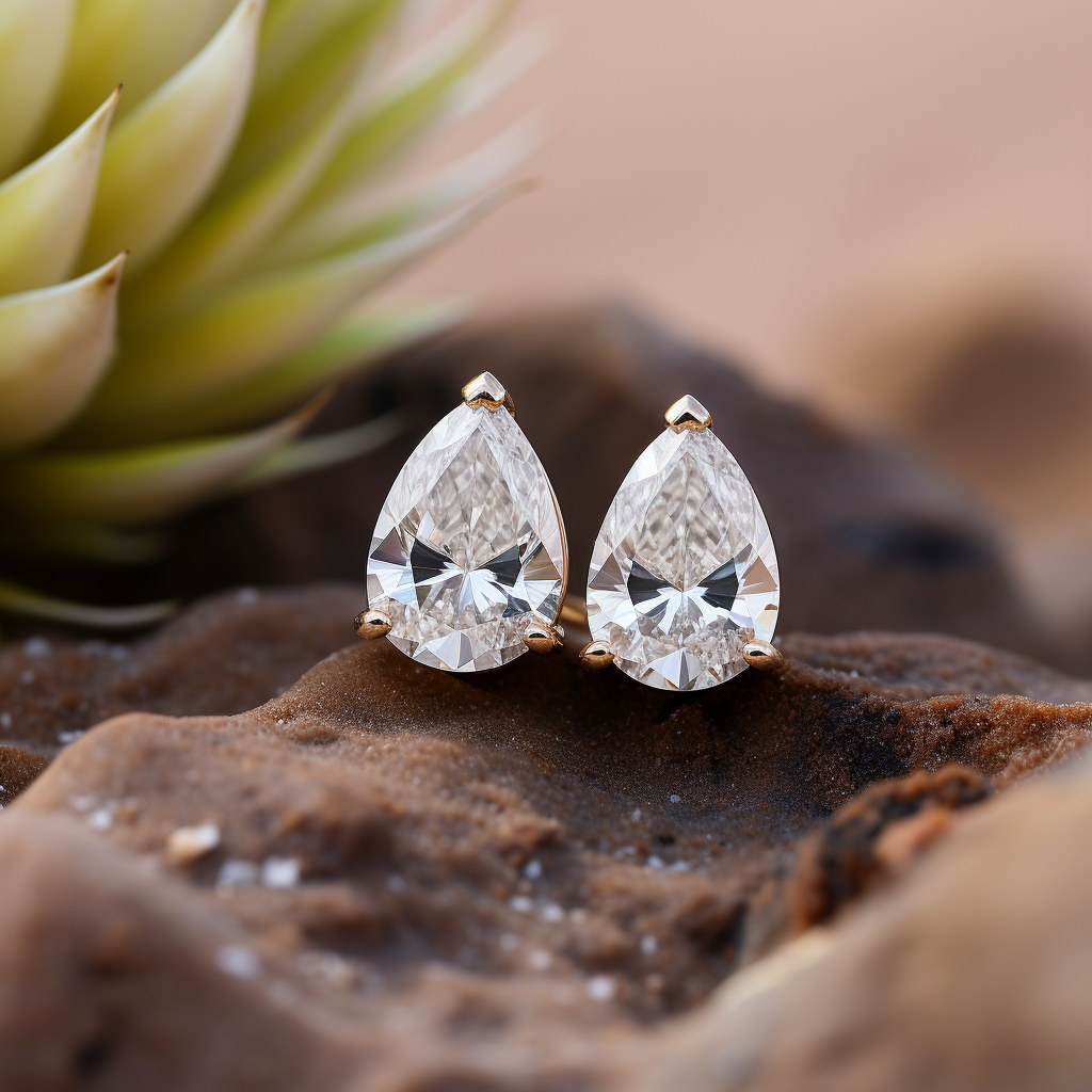 Andear 2.5ct Pear Lab Diamond Earring - Fiona Diamonds - Fiona Diamonds
