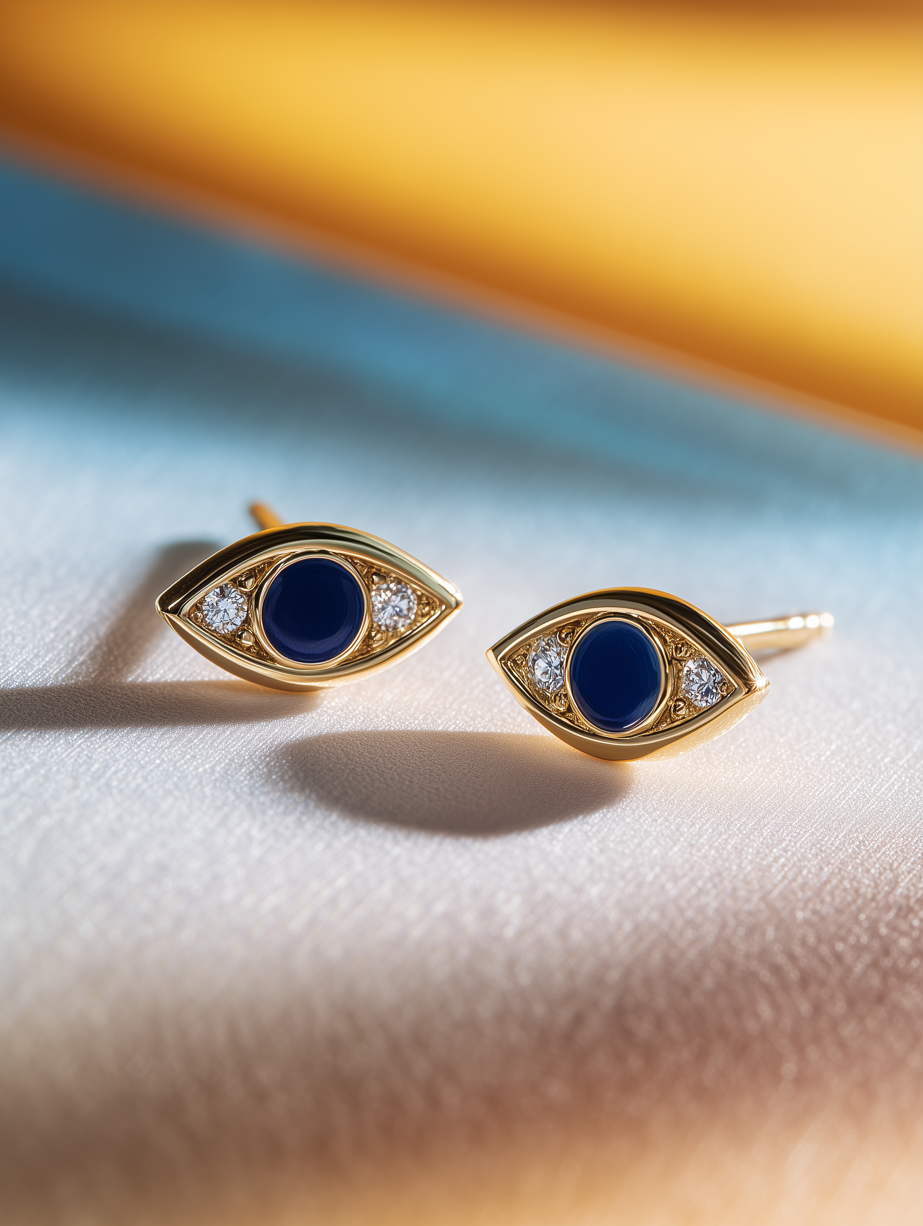 Twilight Guard Lab Diamond Evil Eye Earring - Fiona Diamonds - Fiona Diamonds