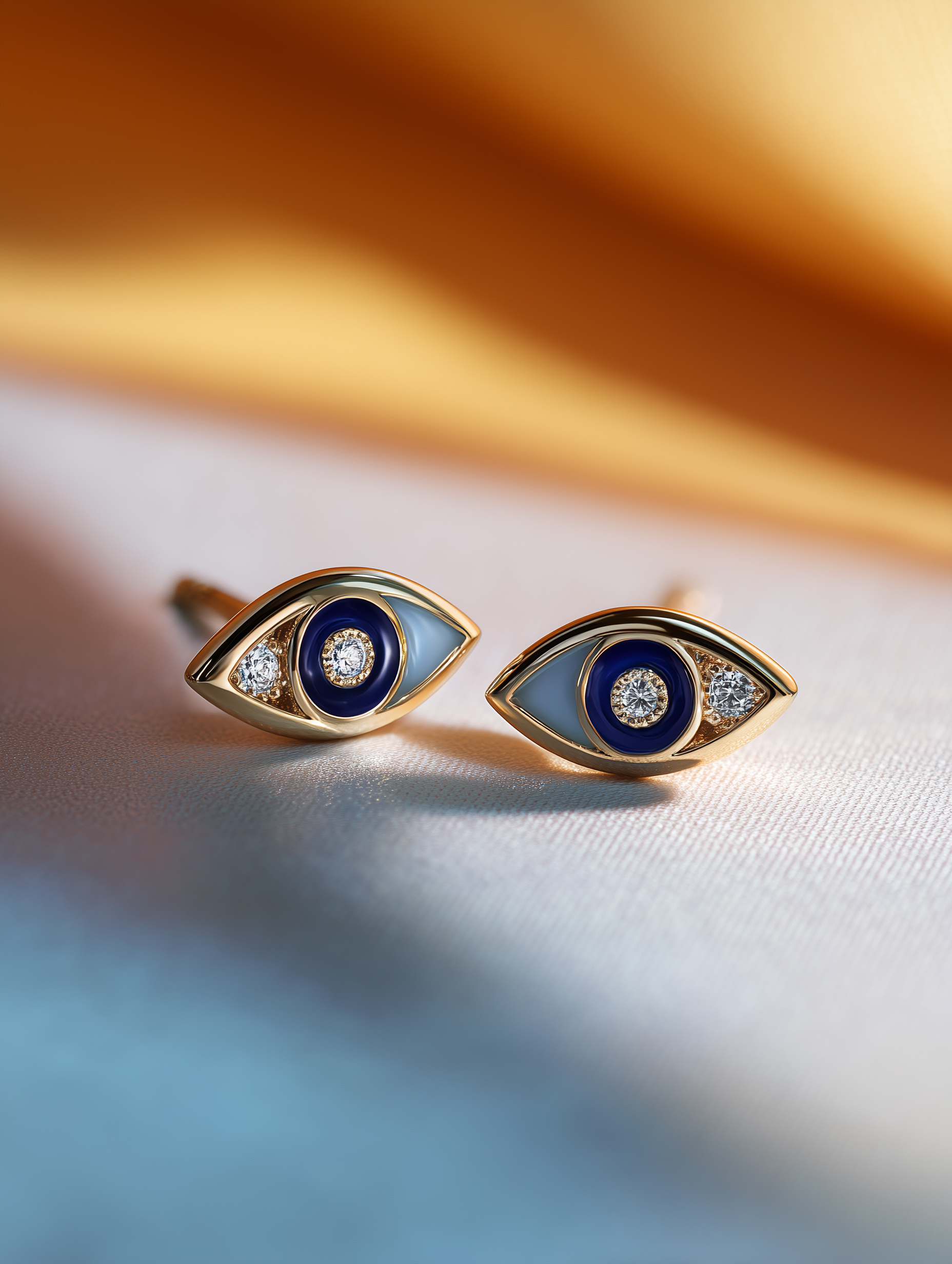 Lunar Gaze Lab Diamond Evil Eye Earring - Fiona Diamonds - Fiona Diamonds