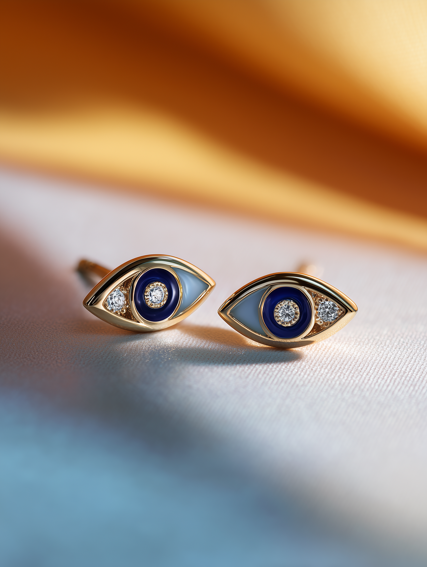 Lunar Gaze Lab Diamond Evil Eye Earring - Fiona Diamonds - Fiona Diamonds