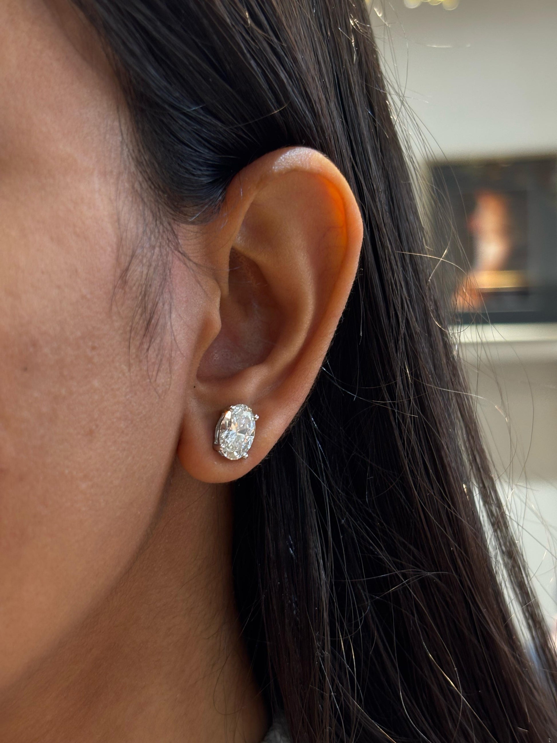 Thalynna 2ct Lab Diamond Earring - Radiant Sophistication - Fiona Diamonds - Fiona Diamonds