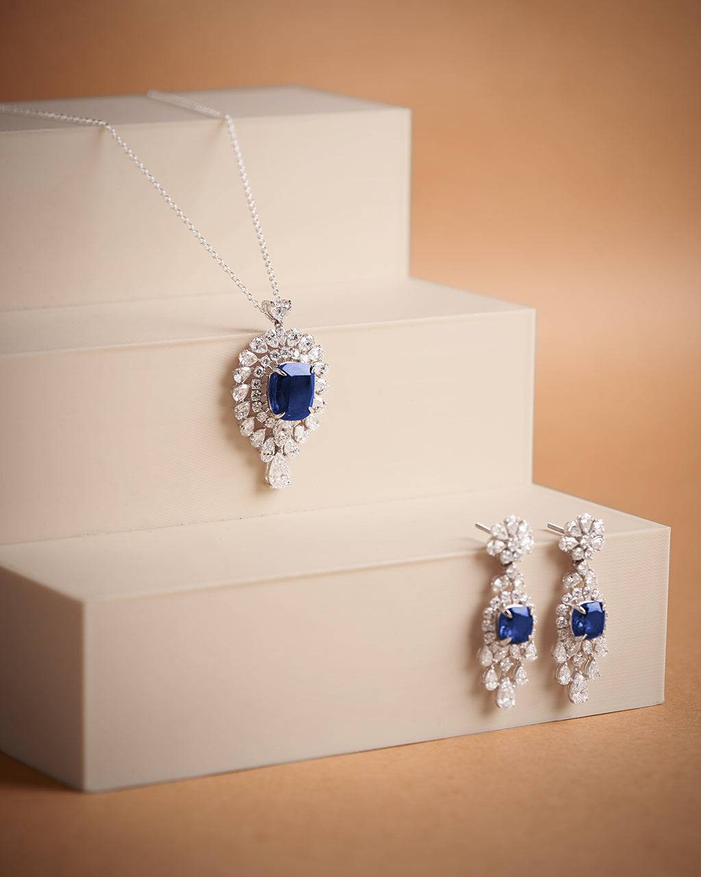 Veronica Lab Grown Diamond Pendant Earring Set - Elegant & Sophisticated - Fiona Diamonds - Fiona Diamonds