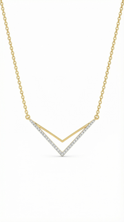 Qyxera Lab Grown Diamond Necklace in 18kt Gold Vermeil - Fiona Diamonds - Fiona Diamonds