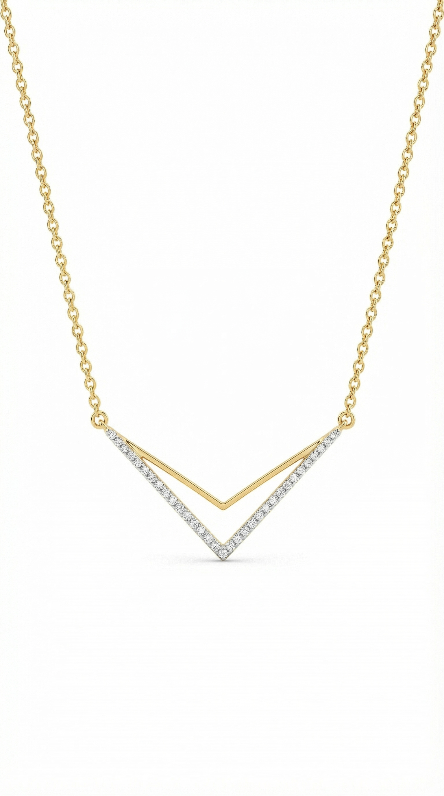 Qyxera Lab Grown Diamond Necklace in 18kt Gold Vermeil - Fiona Diamonds - Fiona Diamonds