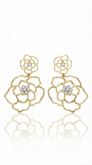 Qyphora Lab Grown Diamond Earring in 18kt Gold Vermeil - Fiona Diamonds - Fiona Diamonds