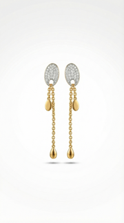 Qyrexa Lab Grown Diamond Earring in 18kt Gold Vermeil - Fiona Diamonds - Fiona Diamonds
