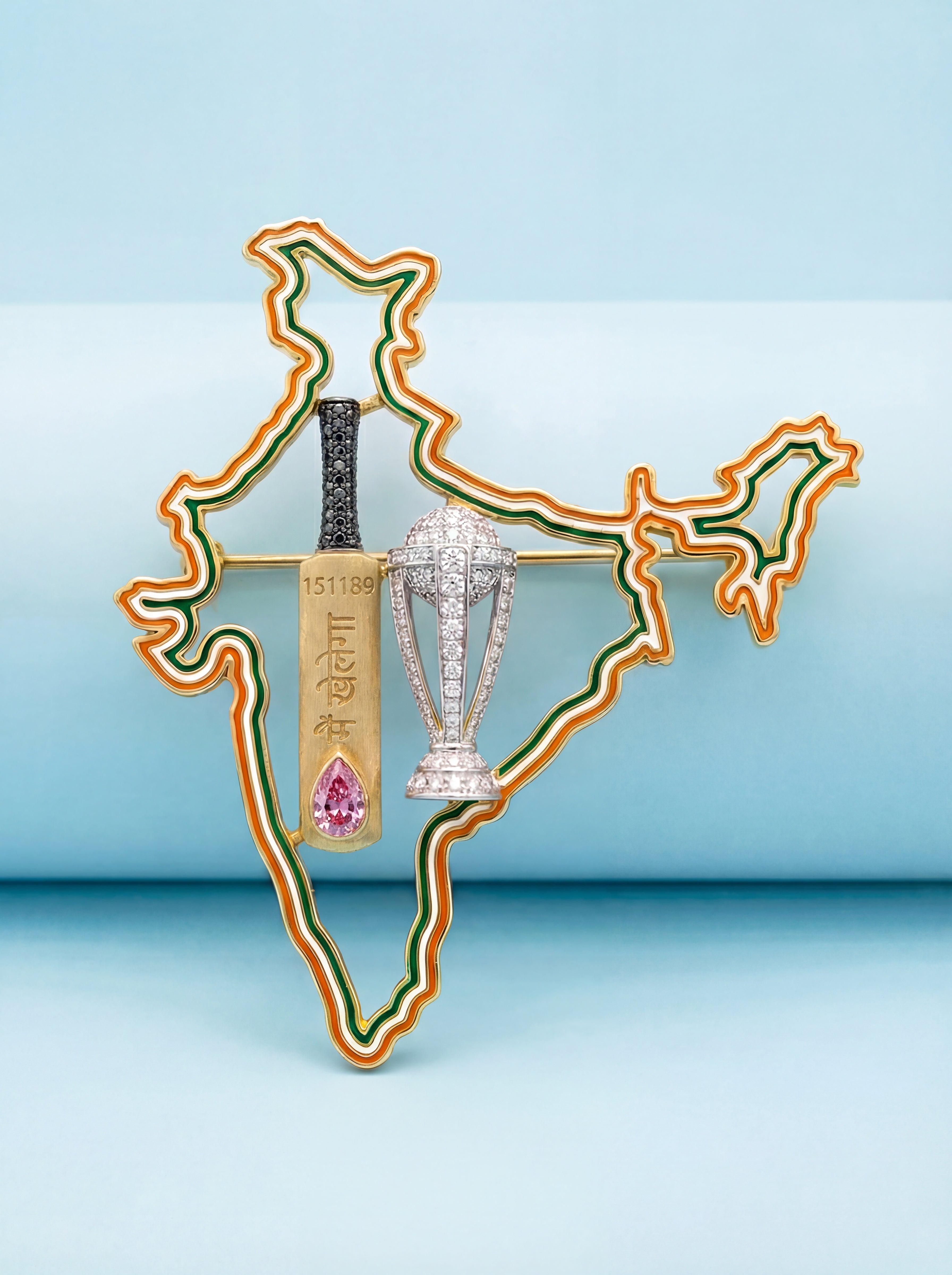 India Cup Glory Lab Diamond Brooch - Fiona Diamonds - Fiona Diamonds